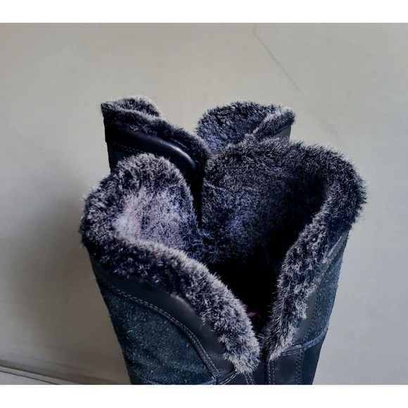 The North Face Josie II Black Suede Faux Fur Tall Boots Women’s 7 Primaloft 200 - Picture 5 of 14